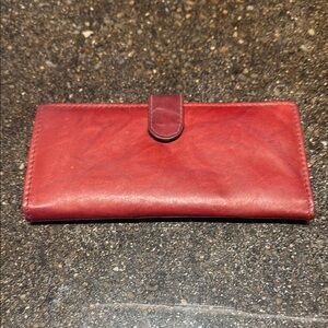 Burgundy genuine leather card holder wallet - new without tags